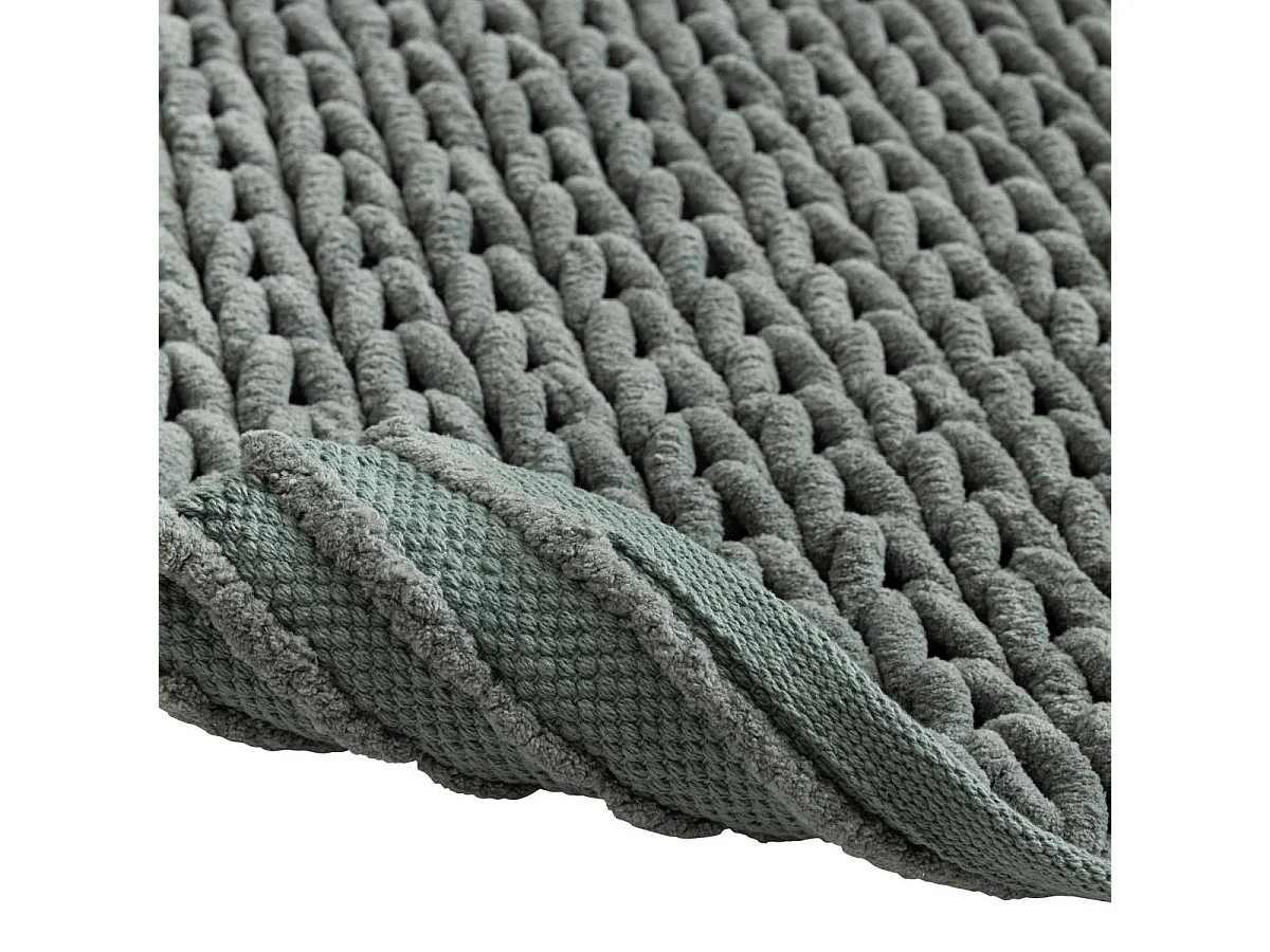 Tapis de Bain en Chenille "Ariel" 50x80cm Vert Cèdre