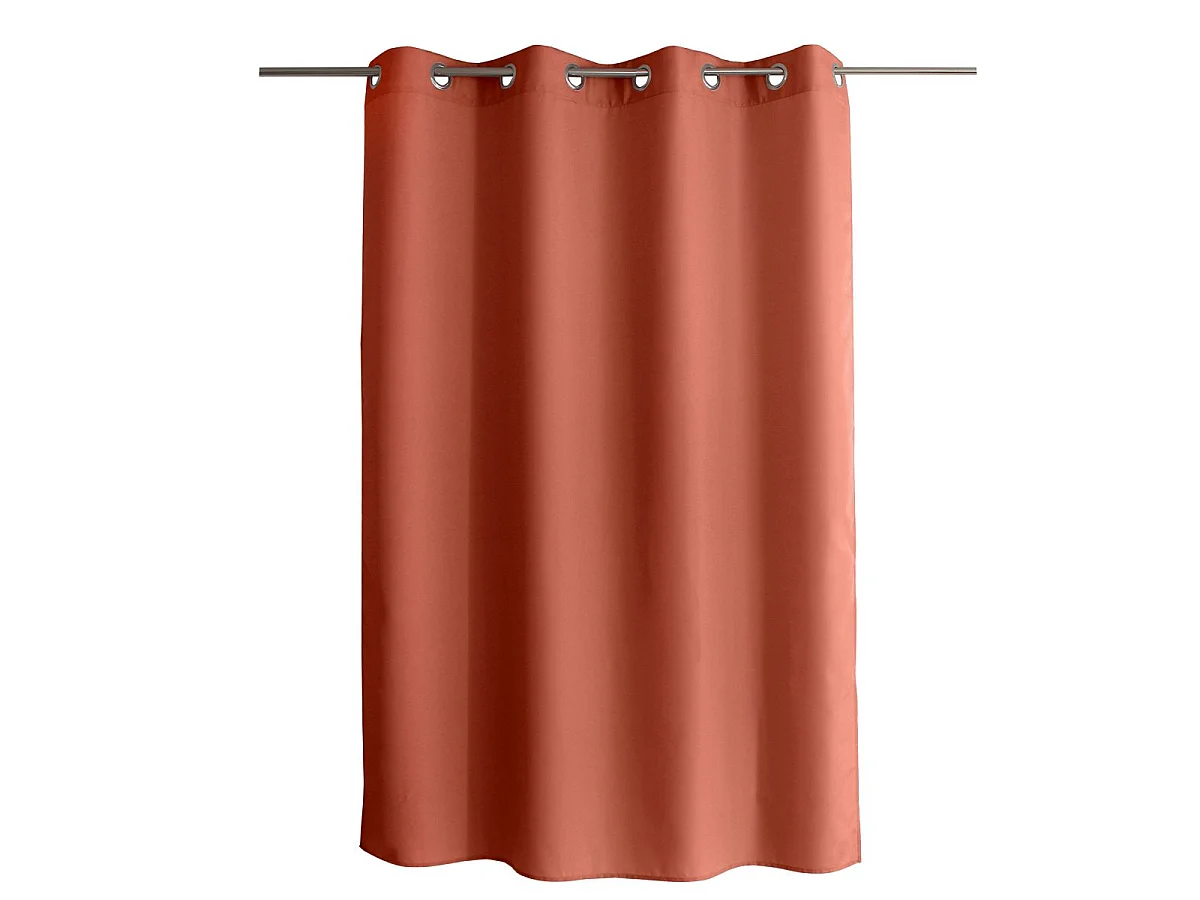 Rideau à Œillets Uni "Basic" 140x180cm Terracotta