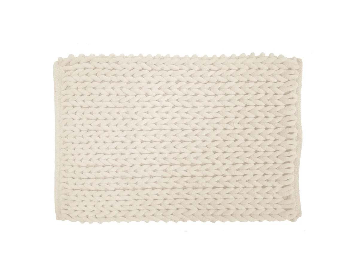 Tapis de Bain en Chenille "Ariel" 50x80cm Naturel