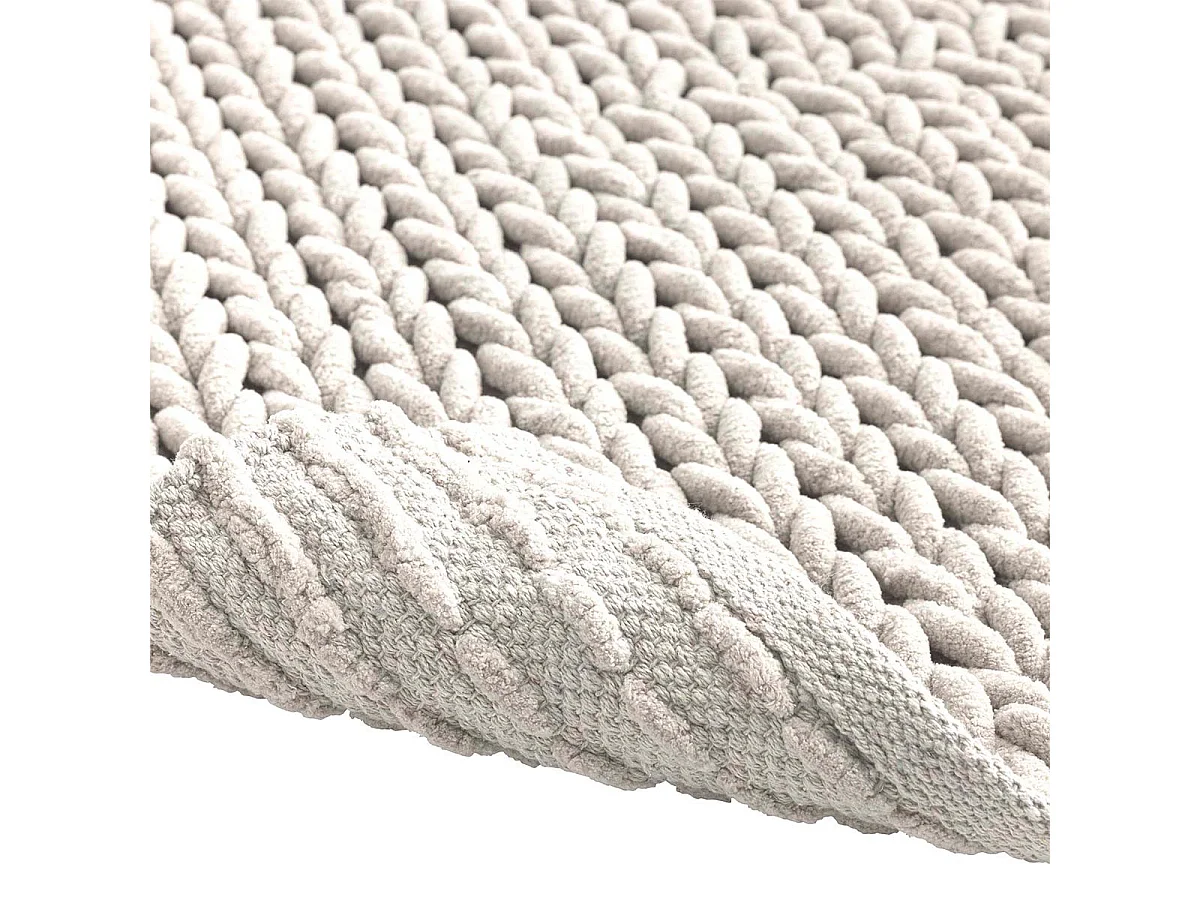 Tapis de Bain en Chenille "Ariel" 50x80cm Naturel