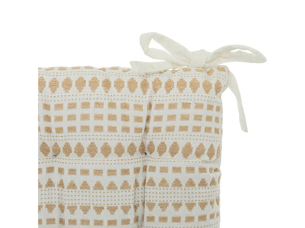 Coussin de Chaise Jacquard "Micah" 38x38cm Lin
