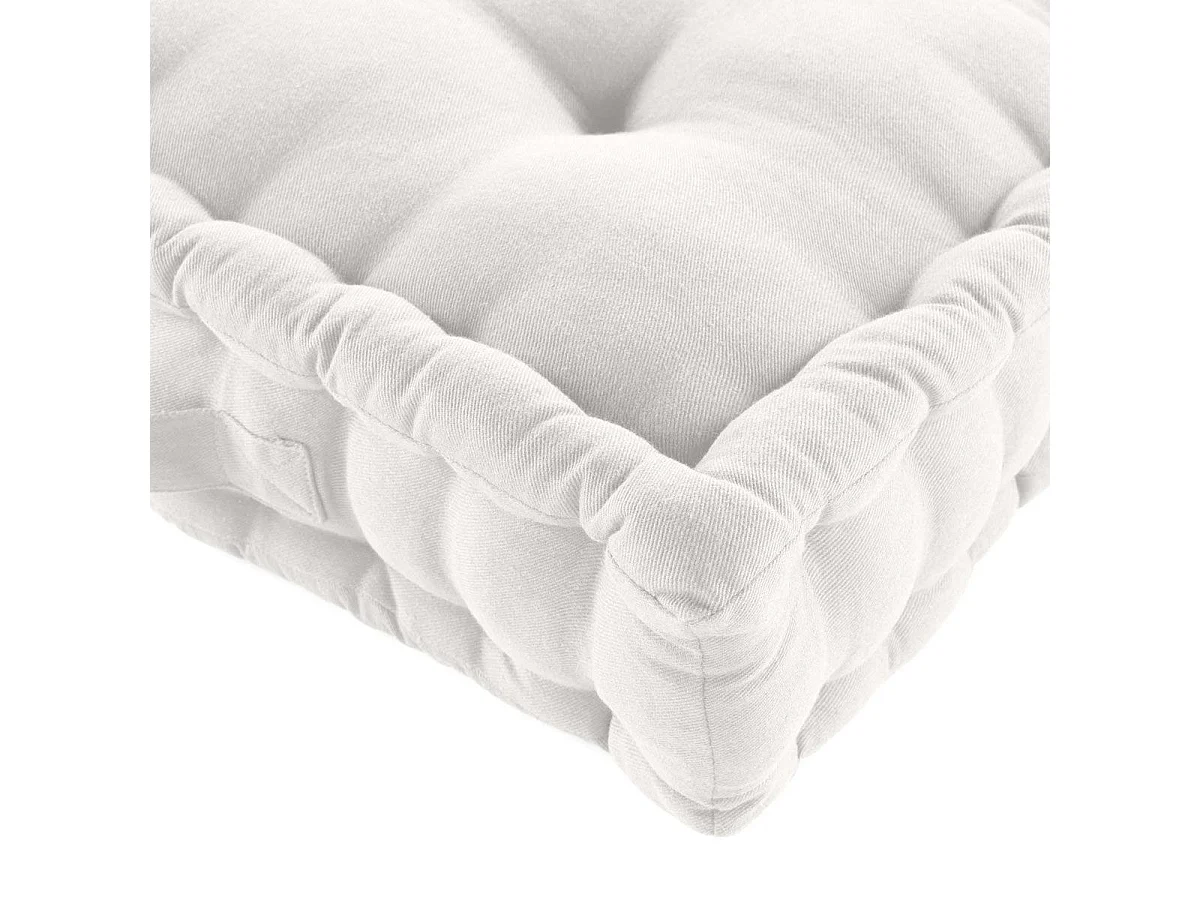 Coussin de Sol "Twily" 50x50cm Blanc