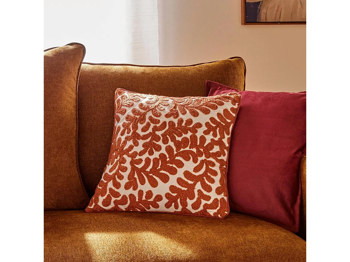 Housse de Coussin "Sienna" 40x40cm Terracotta