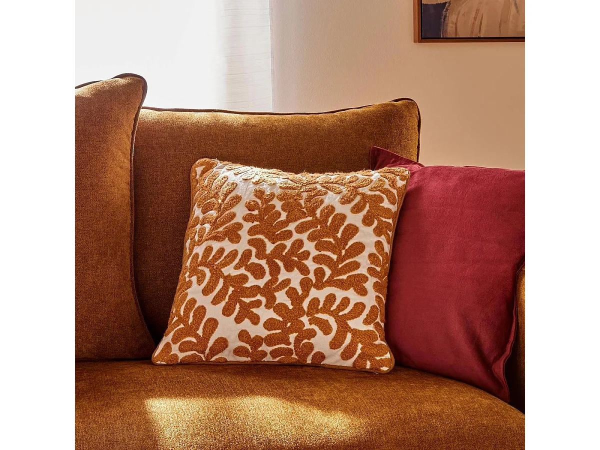 Housse de Coussin "Sienna" 40x40cm Camel