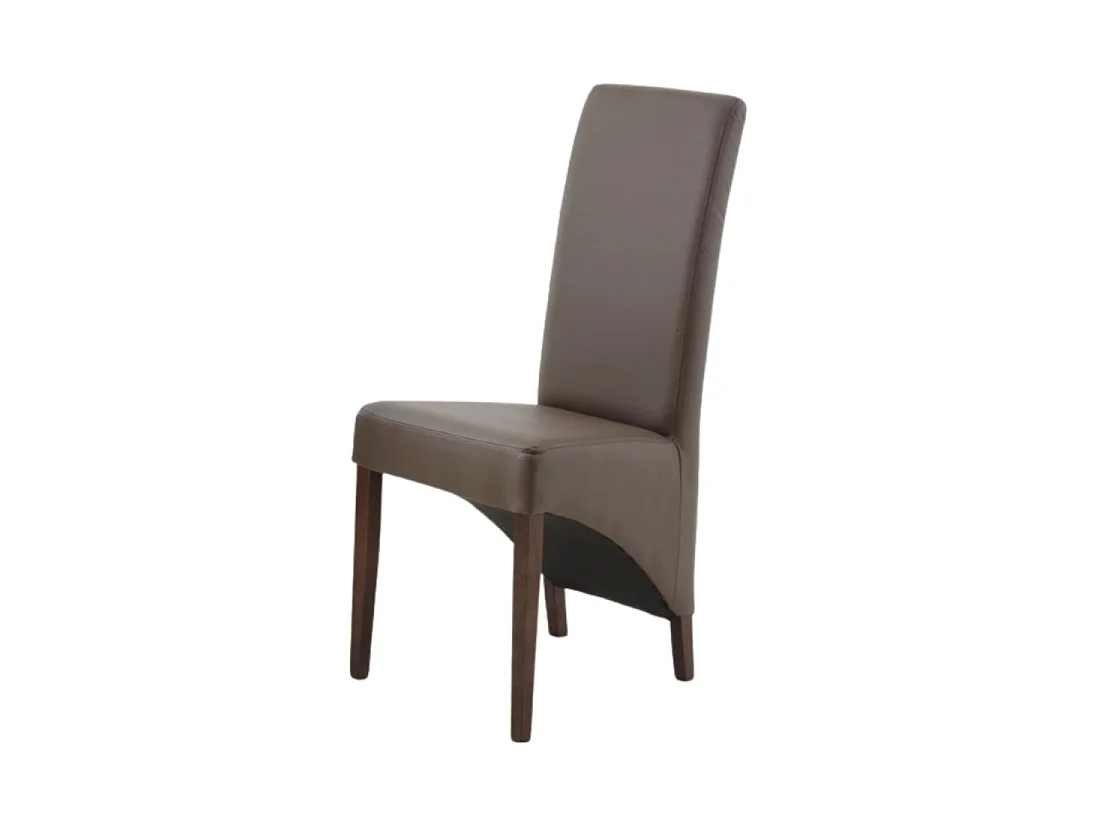 Set van 2 BASIKA stoelen in taupe bruin imitatieleer - Vintage stijl