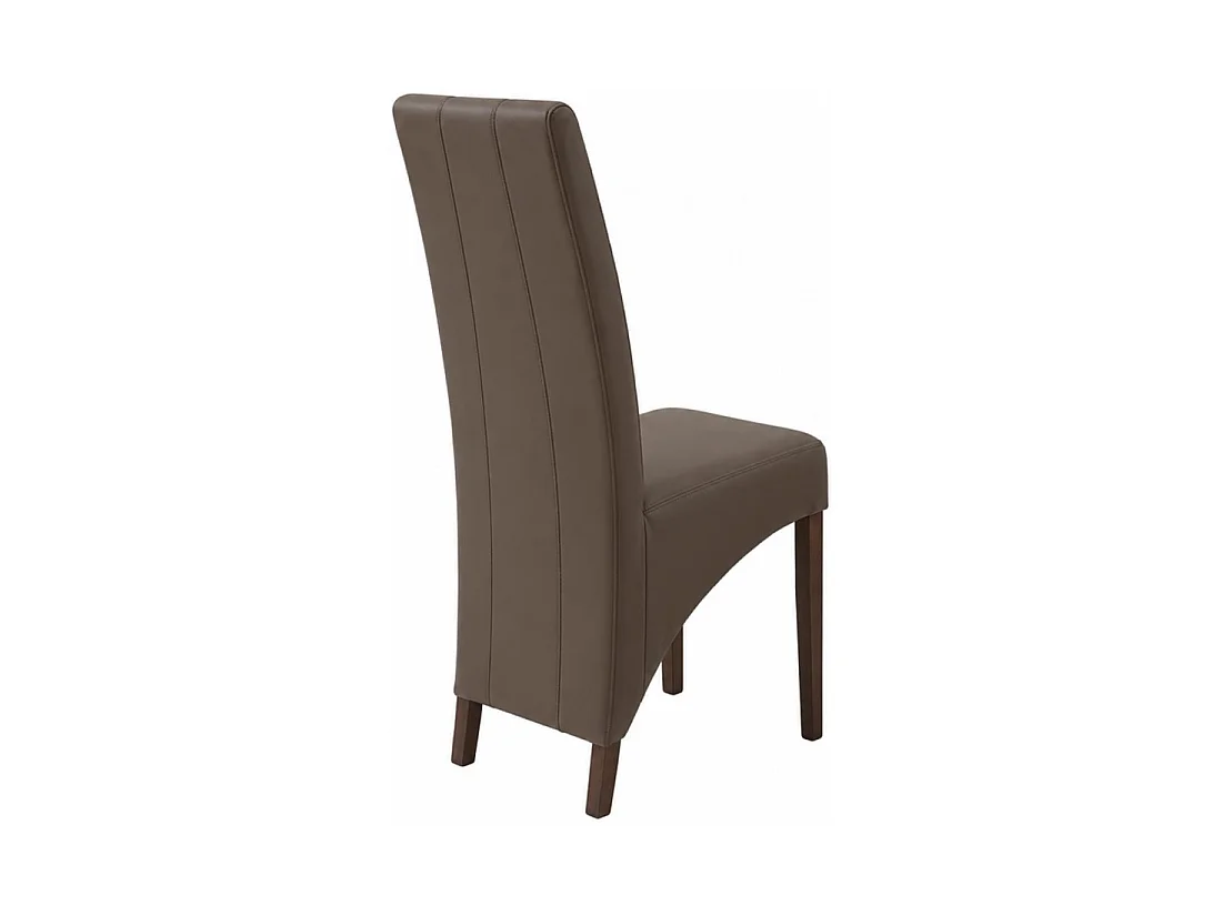 Set van 2 BASIKA stoelen in taupe bruin imitatieleer - Vintage stijl