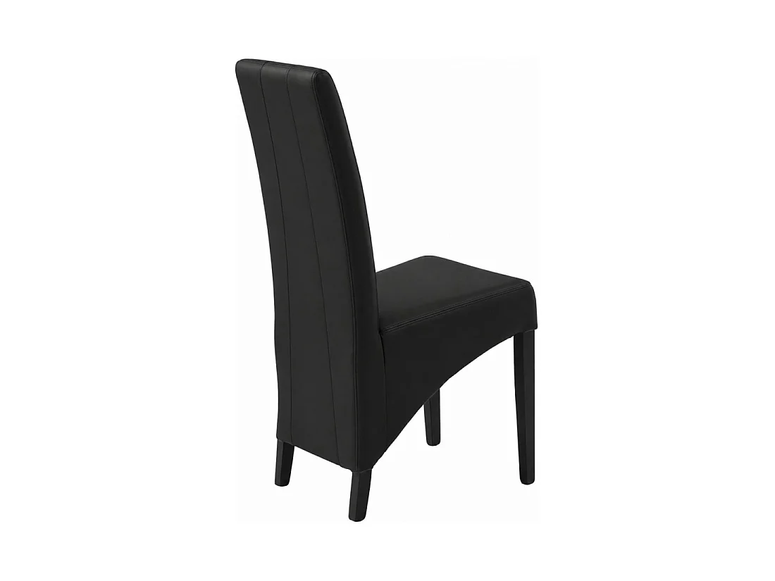 Lot de 2 chaises BASIKA noires en similicuir – Style vintage