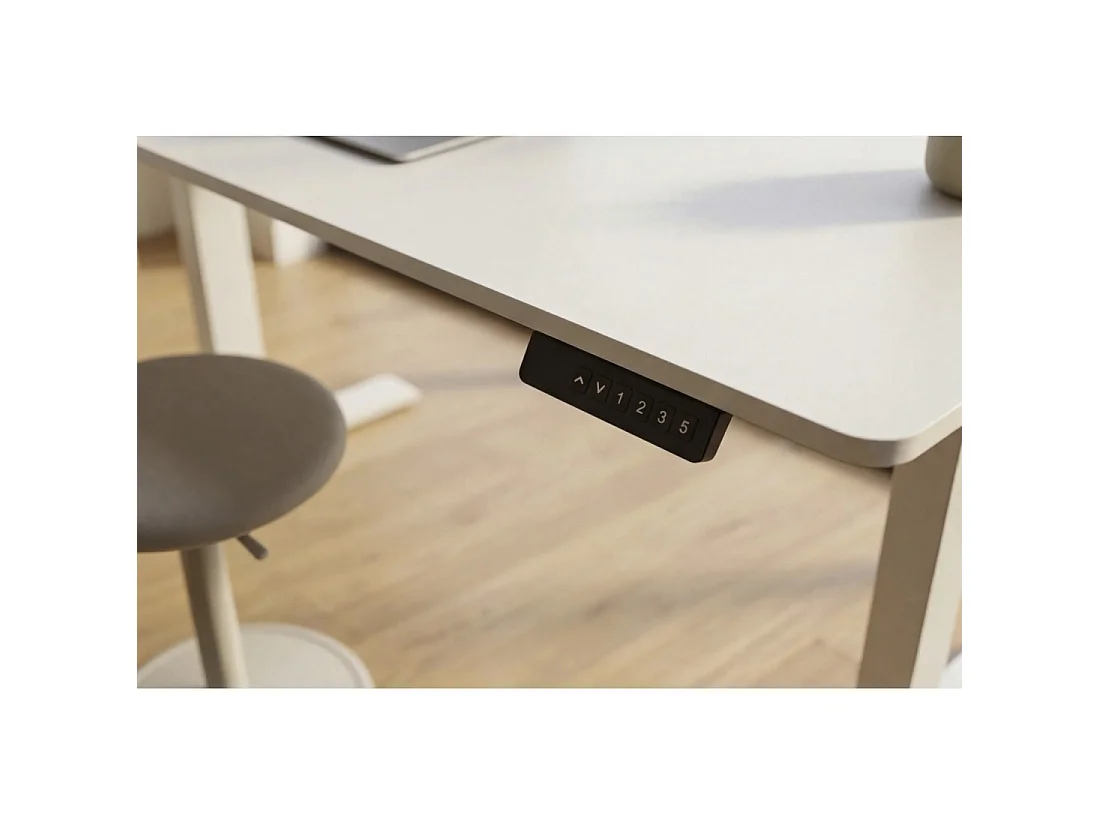 Bureau électrique MONZA 140 cm blanc réglable en hauteur
