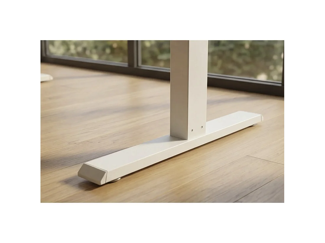 Bureau électrique MONZA 140 cm blanc réglable en hauteur
