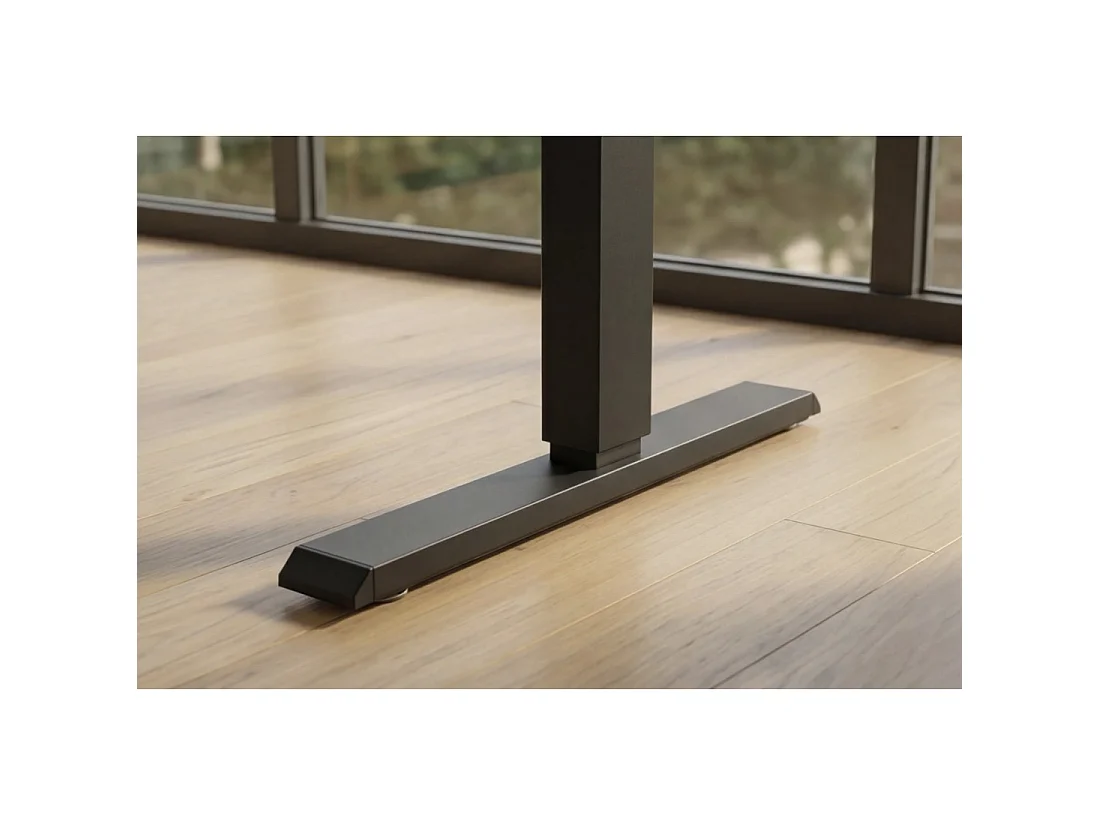 Bureau électrique OFFIX noir mat 140 cm réglable en hauteur – Plateau MDF et pieds métal