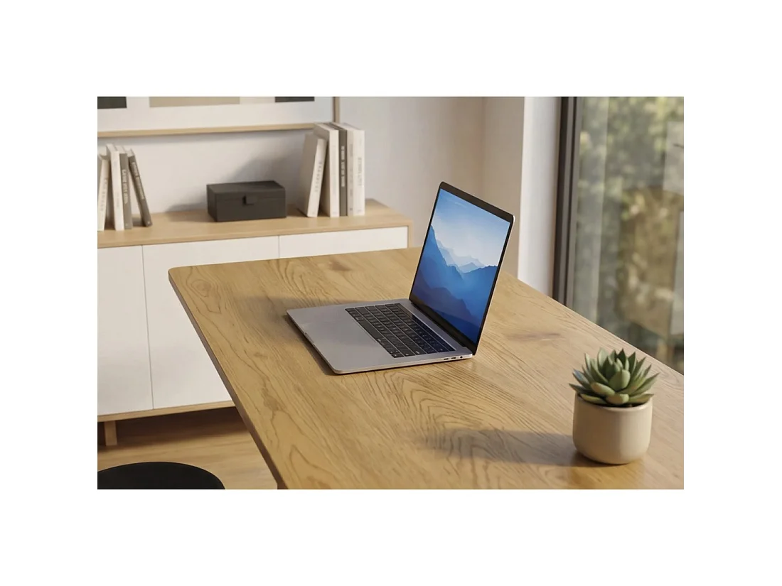 Bureau électrique ZENTOR 120 cm en chêne massif réglable en hauteur – Style industriel