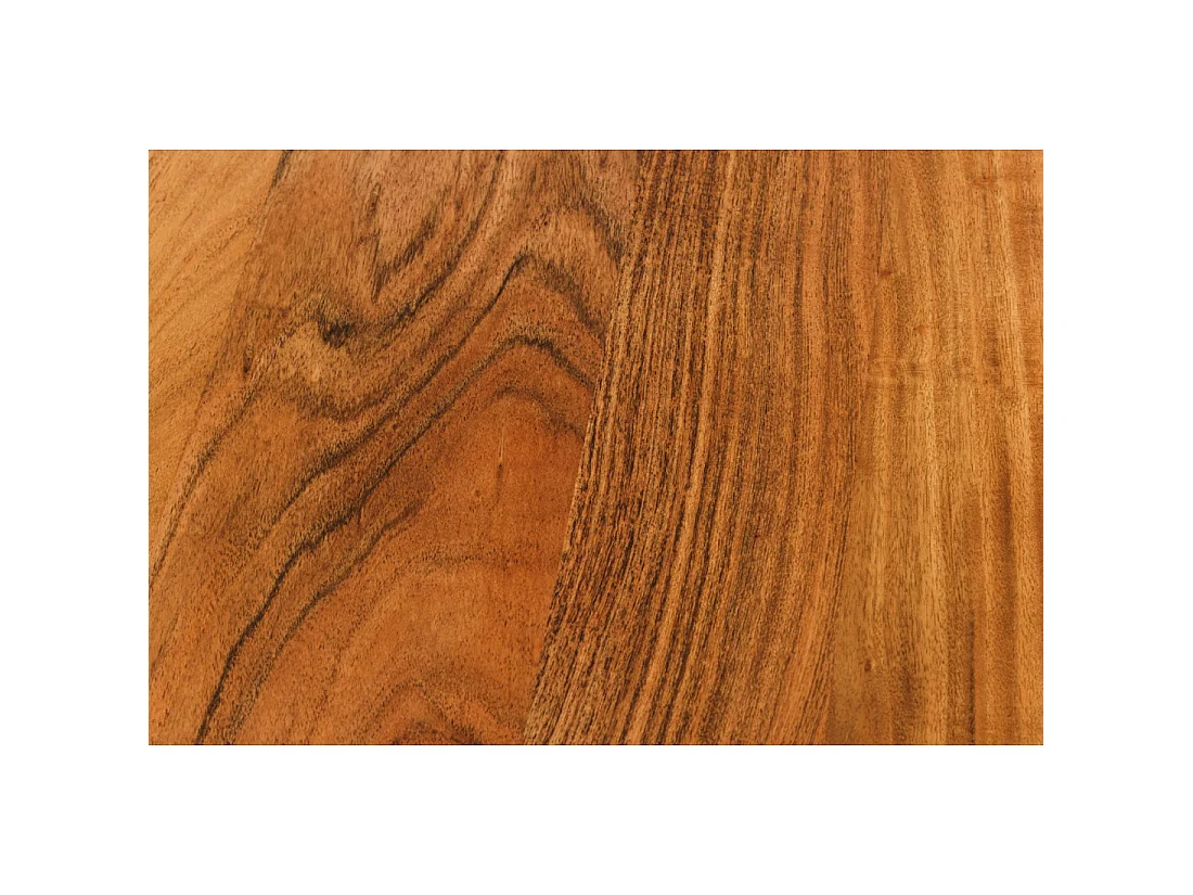 Bureau électrique haut de gamme ARKAYA 120 cm en bois massif d'acacia à bord naturel – Réglable en hauteur