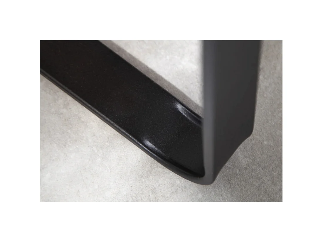 Escritorio recto LUNISSIA 160 cm efecto madera clara con cajonera de 3 cajones y pie en metal negro – Diseño
