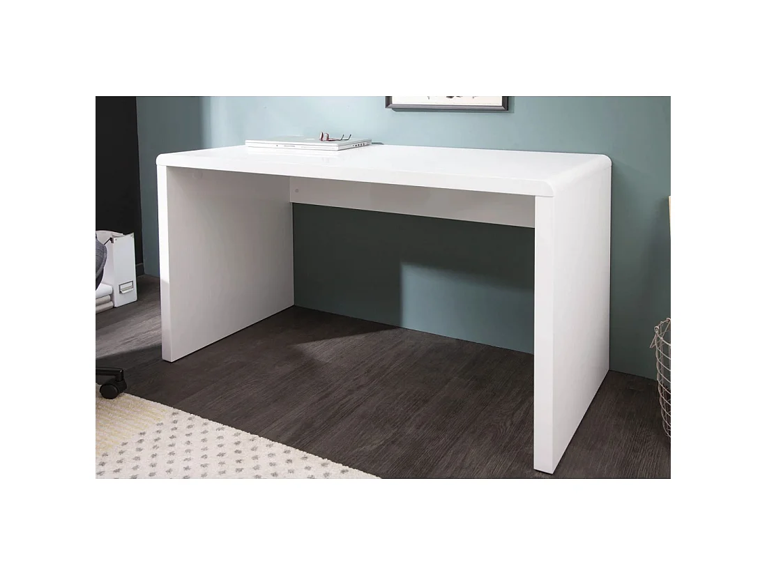 Bureau recht SVEA 120 cm glanzend wit – Strak en modern design