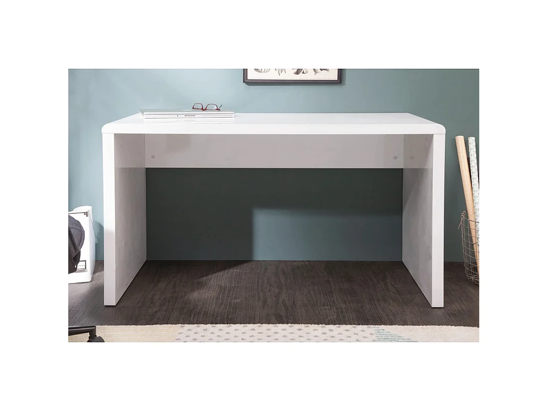 Bureau recht SVEA 120 cm glanzend wit – Strak en modern design
