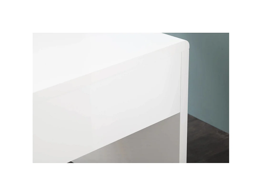 Bureau recht SVEA 120 cm glanzend wit – Strak en modern design