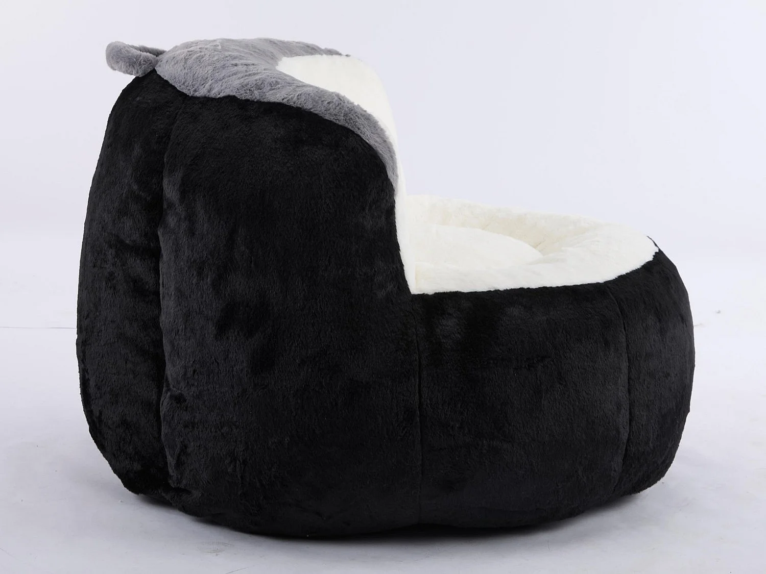 LoomyCoz Pouf Géant Salon en Fausse Fourrure Multicolore | Fauteuil Pouf Moelleux Mousse Haute Densité | Pouf Poire Design Cocooning Adulte Enfant