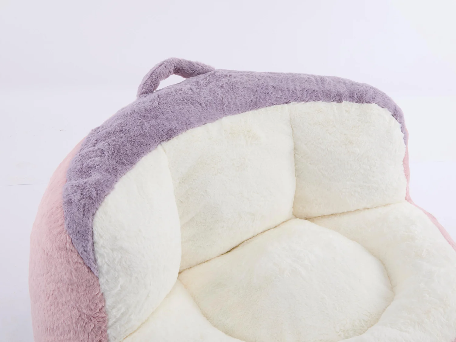 LoomyCoz Pouf Géant Salon en Fausse Fourrure Multicolore | Fauteuil Pouf Moelleux Mousse Haute Densité | Pouf Poire Design Cocooning Adulte Enfant