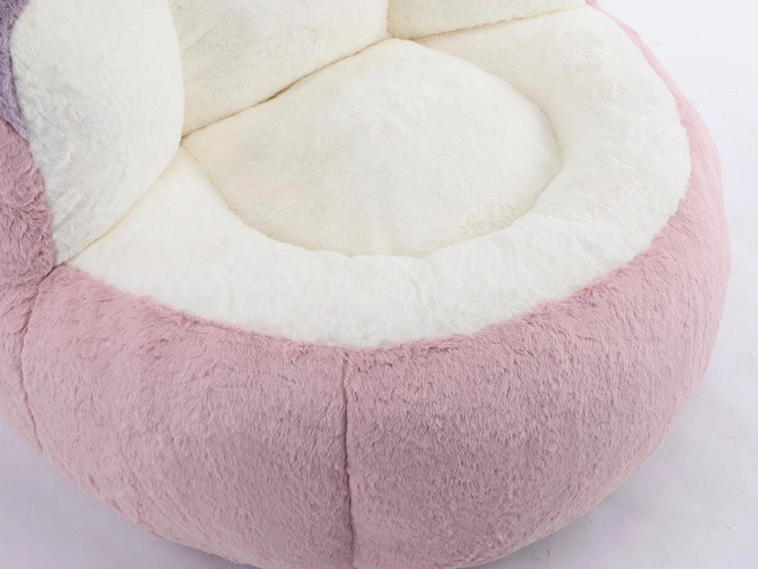 LoomyCoz Pouf Géant Salon en Fausse Fourrure Multicolore | Fauteuil Pouf Moelleux Mousse Haute Densité | Pouf Poire Design Cocooning Adulte Enfant