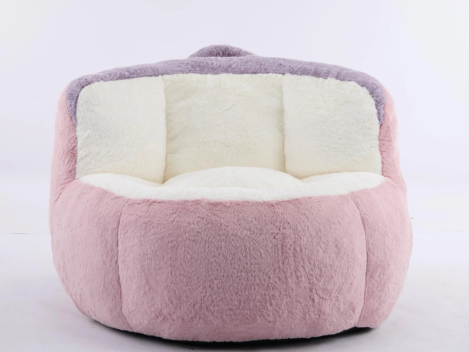LoomyCoz Pouf Géant Salon en Fausse Fourrure Multicolore | Fauteuil Pouf Moelleux Mousse Haute Densité | Pouf Poire Design Cocooning Adulte Enfant