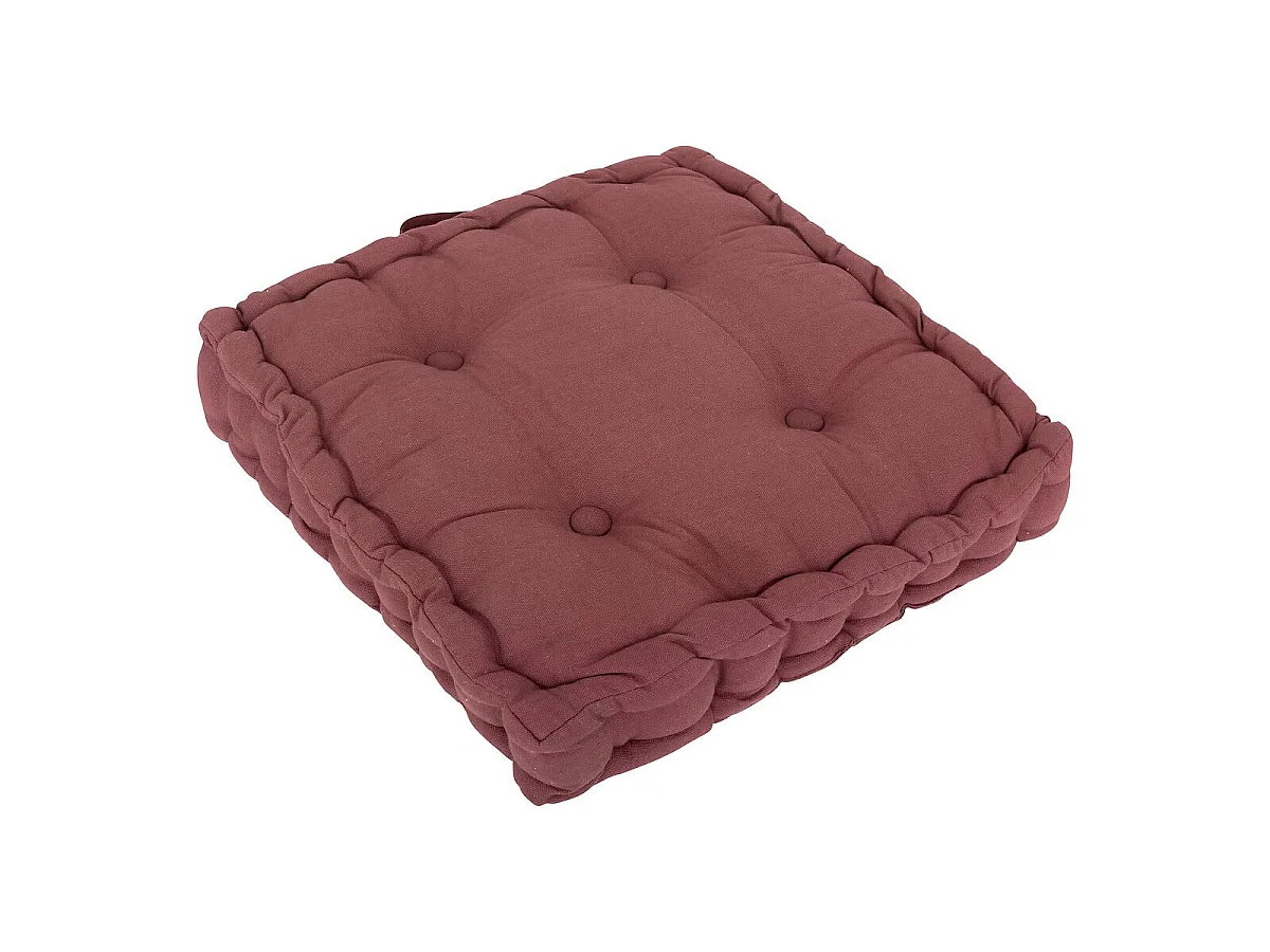 Coussin de Sol "Dorian" 40x40cm Prune