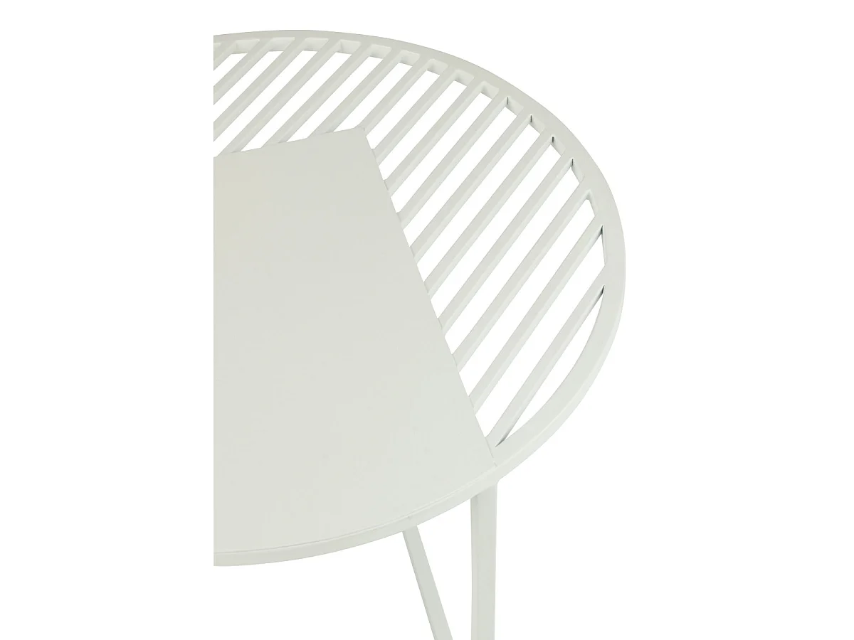 Lot de 2 Tables d'Appoint de Jardin "Celie" 60cm Blanc