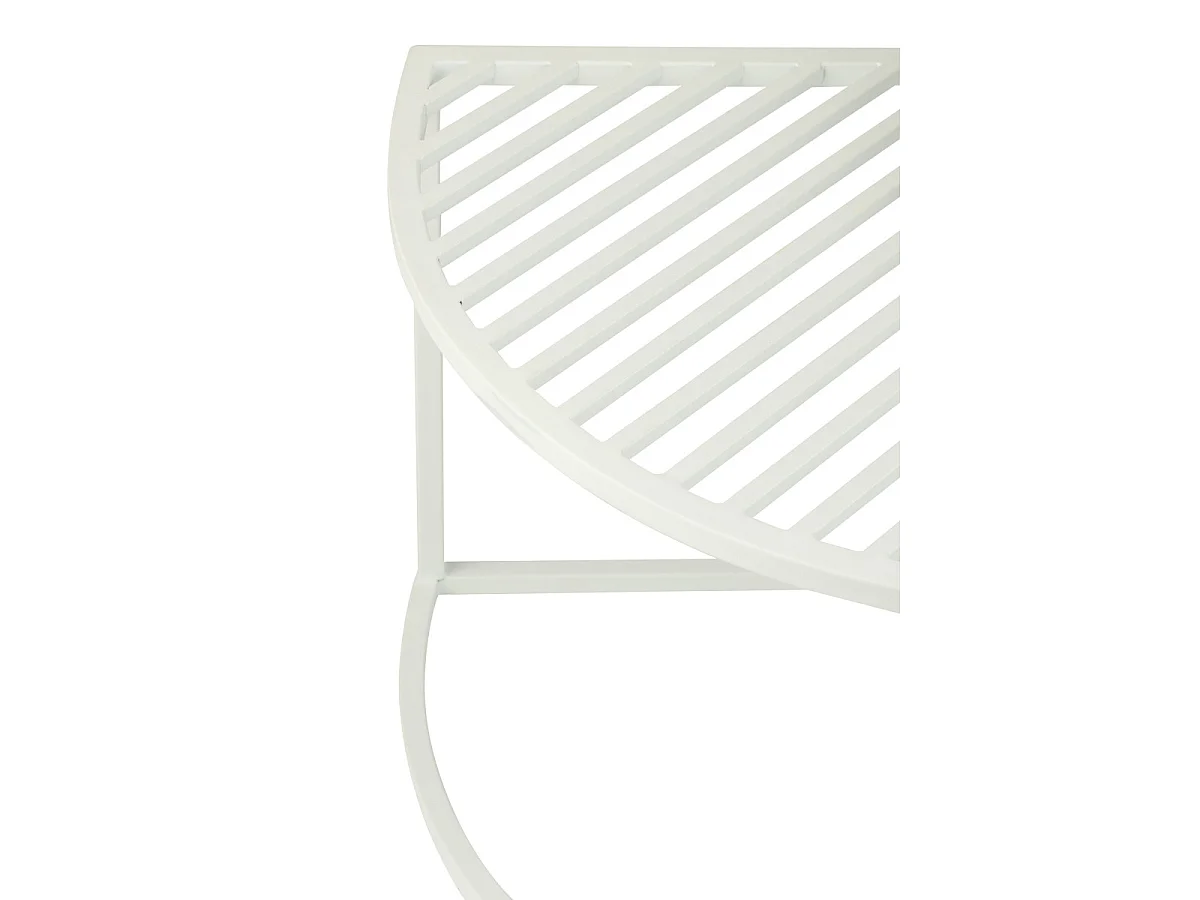 Lot de 2 Tables d'Appoint de Jardin "Celie" 60cm Blanc
