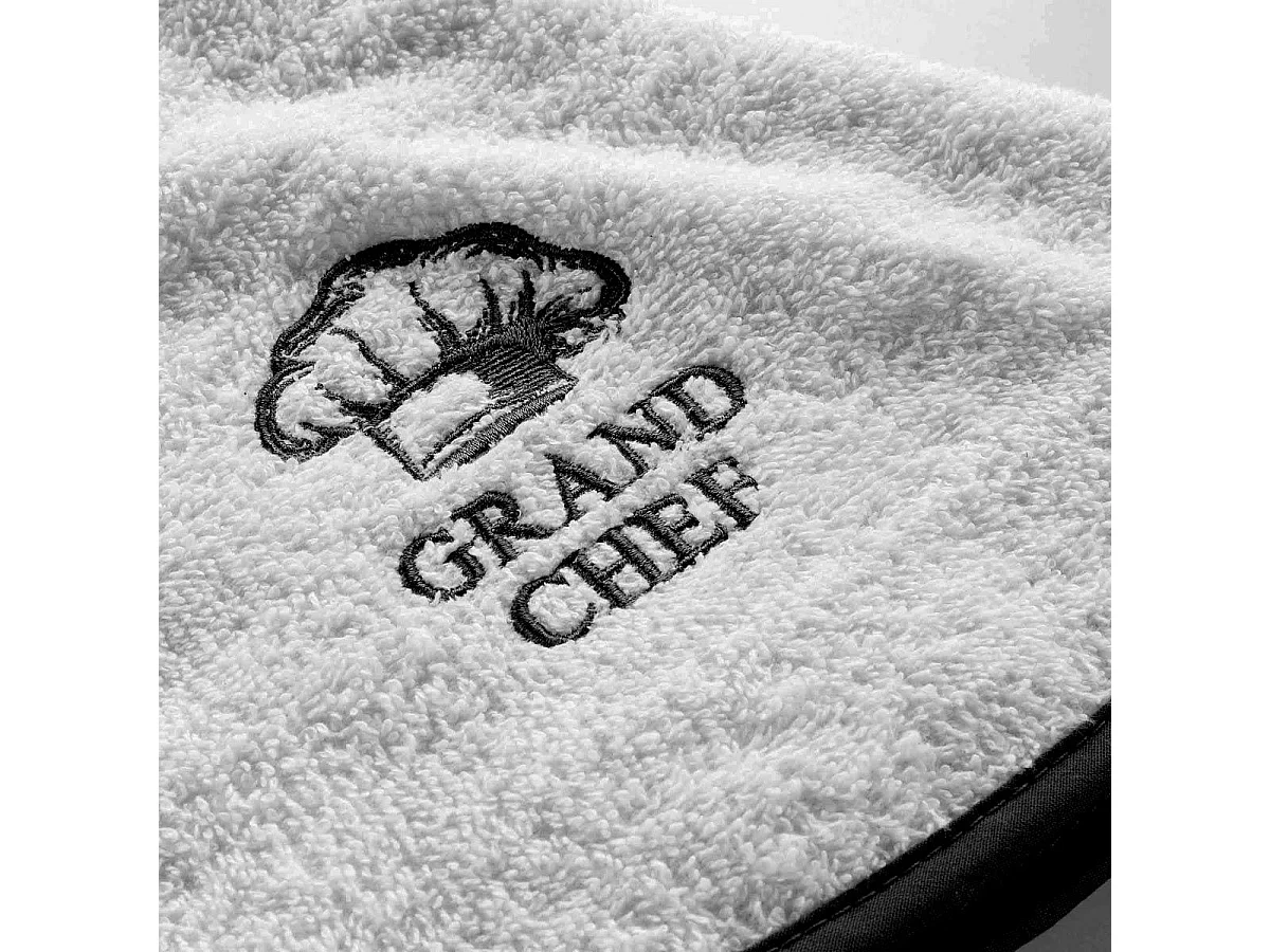 Essuie-Main en Éponge "Grand Chef" 60cm Blanc