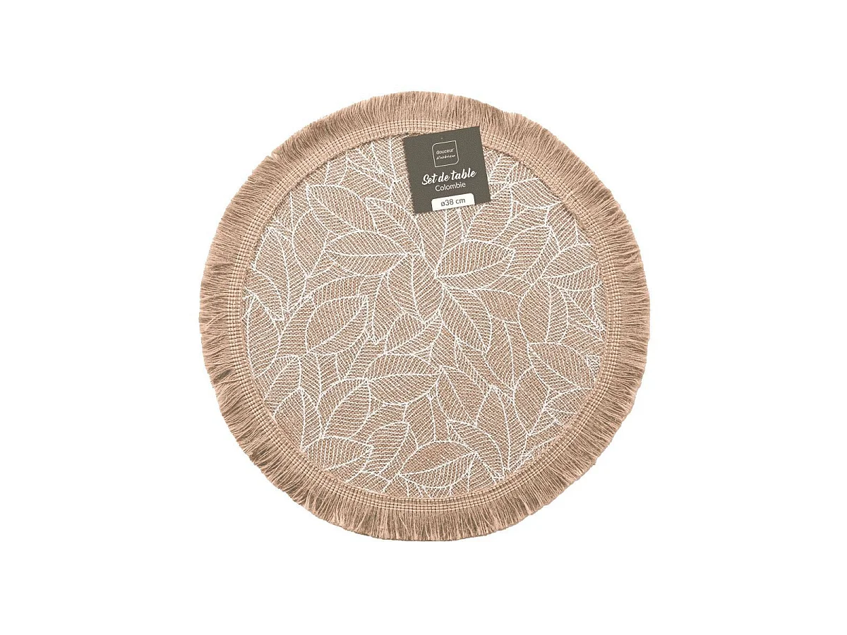 Set de Table en Jute "Colombie" 38cm Naturel
