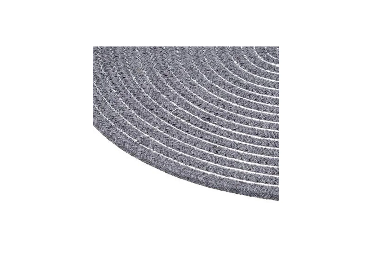 Set de Table Rond Déco "Shiny" 35cm Gris Foncé