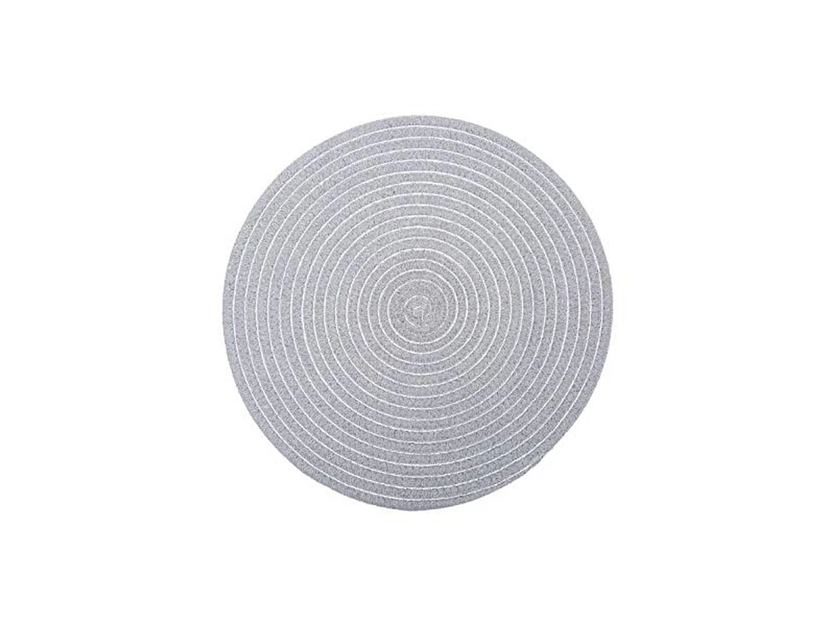 Set de Table Rond Déco "Shiny" 35cm Gris Clair