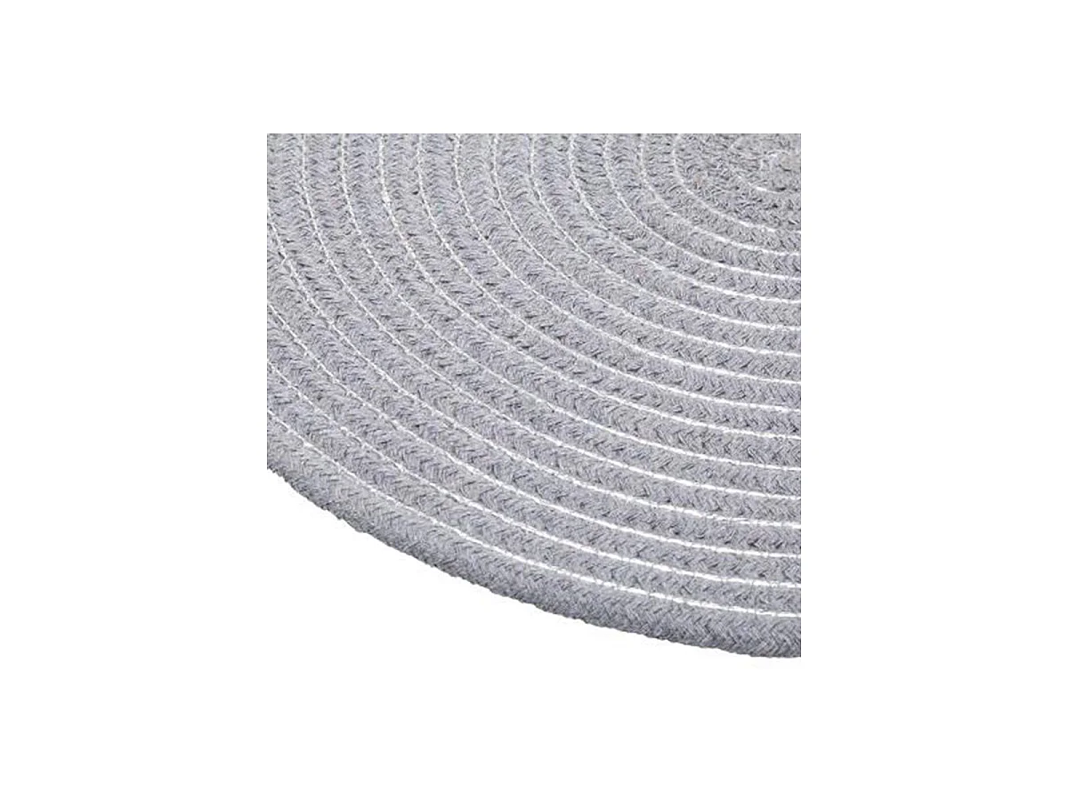 Set de Table Rond Déco "Shiny" 35cm Gris Clair