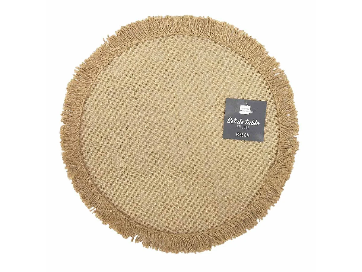 Set de Table en Jute "Frangyss" 38cm Naturel