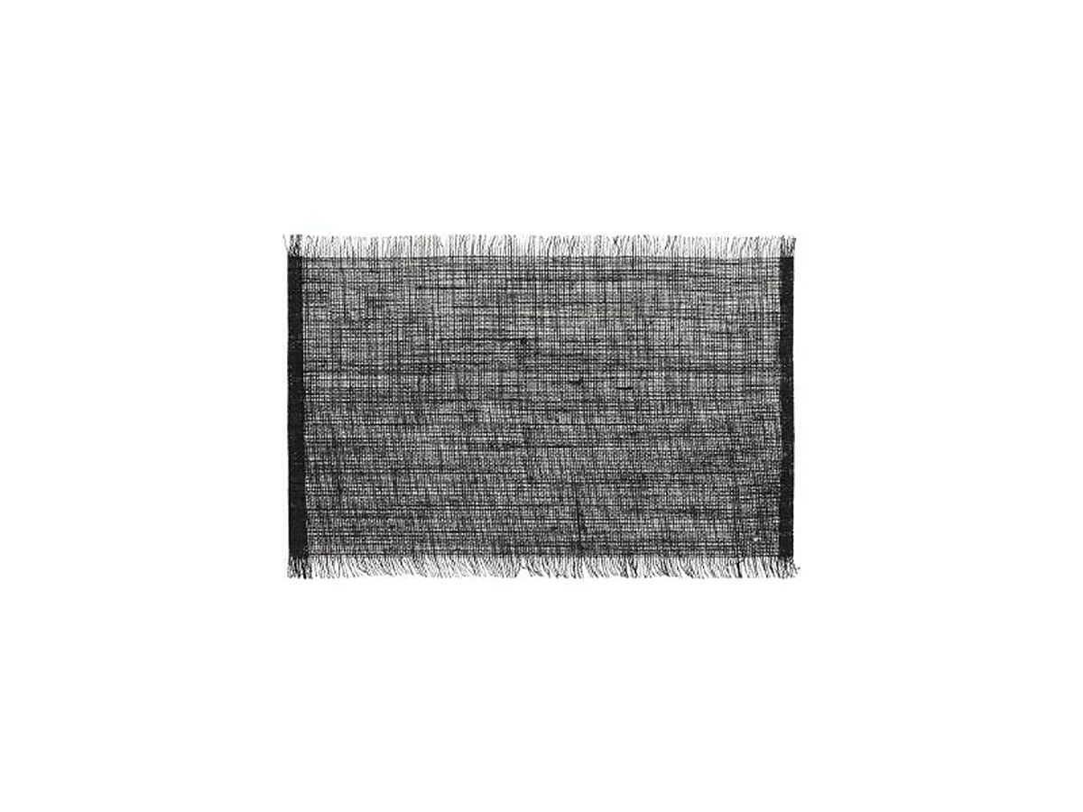 Set de Table en Jute "Frange" 30x45cm Noir