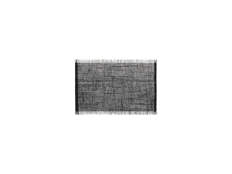 Set de Table en Jute "Frange" 30x45cm Noir