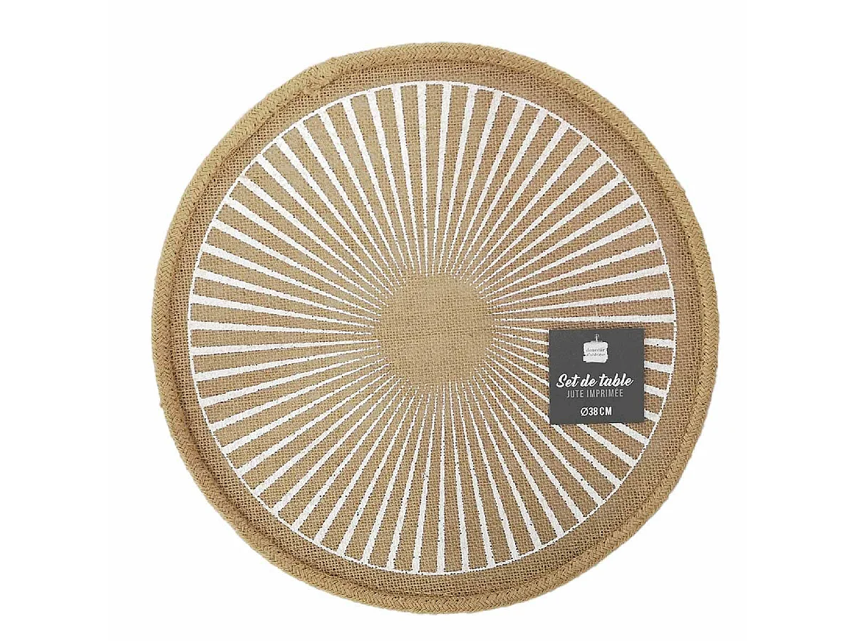 Set de Table en Jute "Soleimio" 38cm Naturel