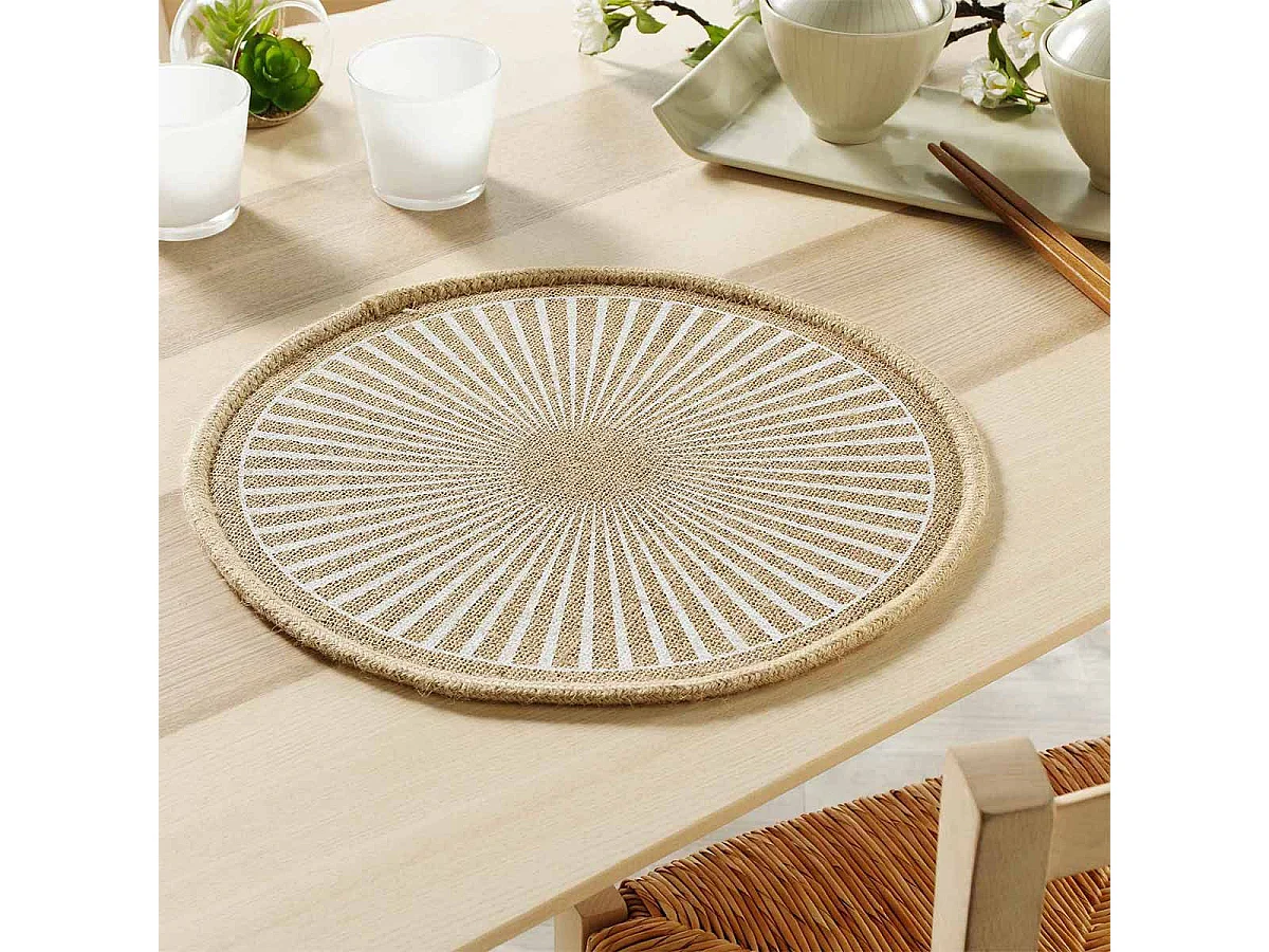 Set de Table en Jute "Soleimio" 38cm Naturel