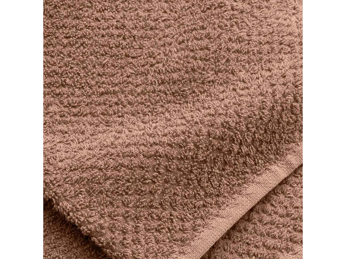 Lot de 2 Essuie-mains "Gourmet" 50x50cm Mocha & Blanc