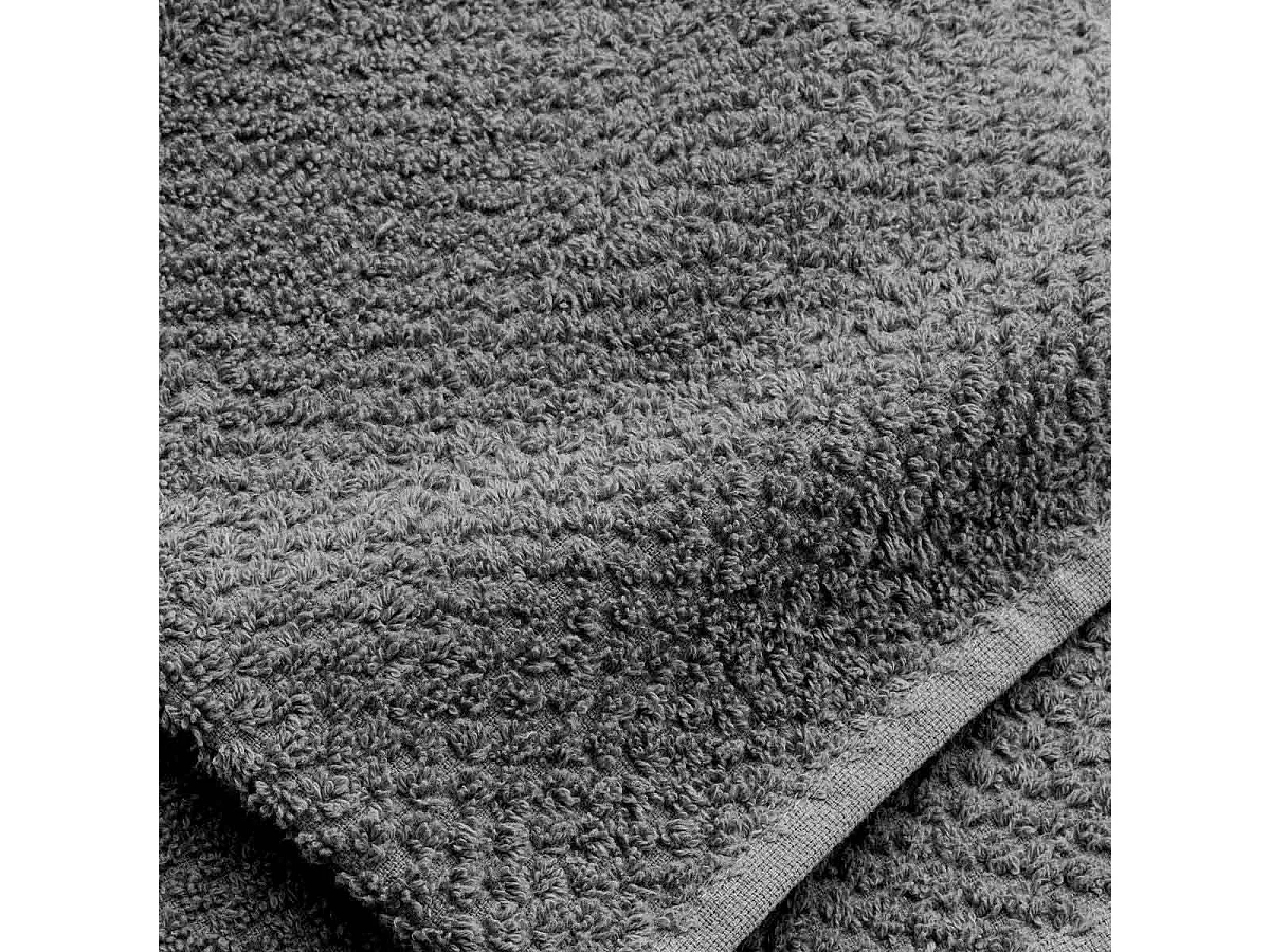 Lot de 2 Essuie-mains "Gourmet" 50x50cm Anthracite & Blanc