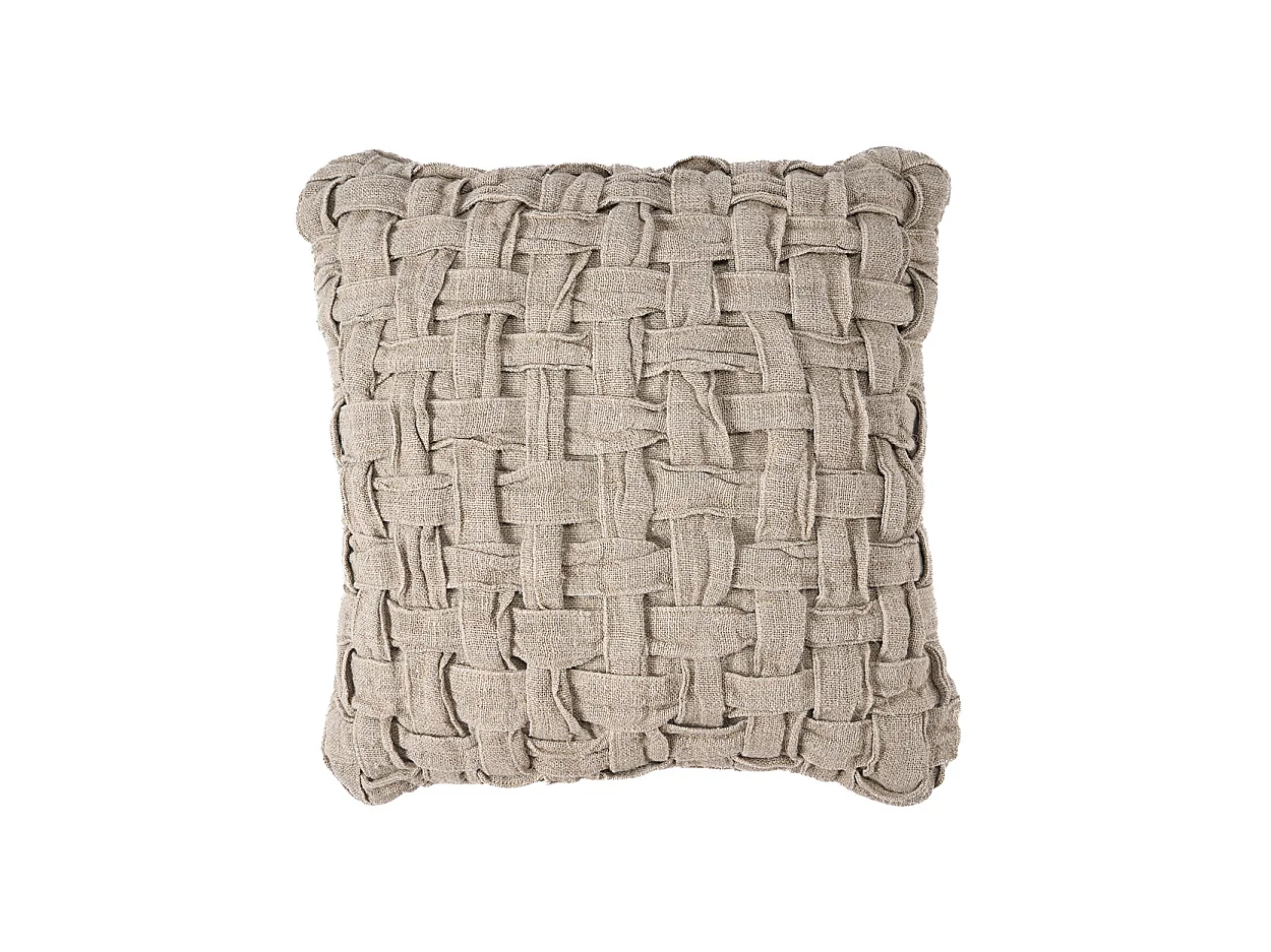 The Linen Crosier Cushion Cover - Natural