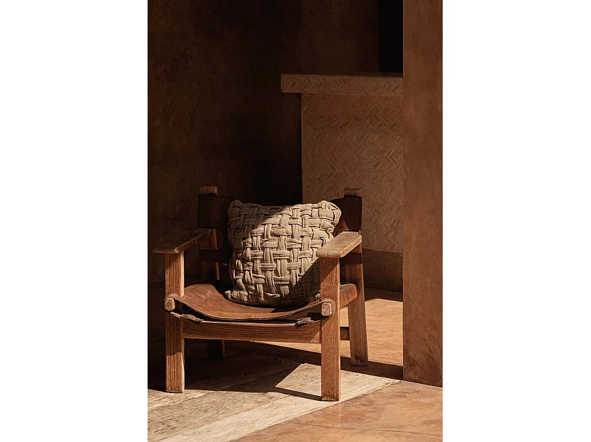 The Linen Crosier Cushion Cover - Natural