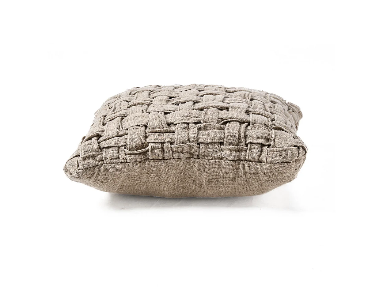 The Linen Crosier Cushion Cover - Natural