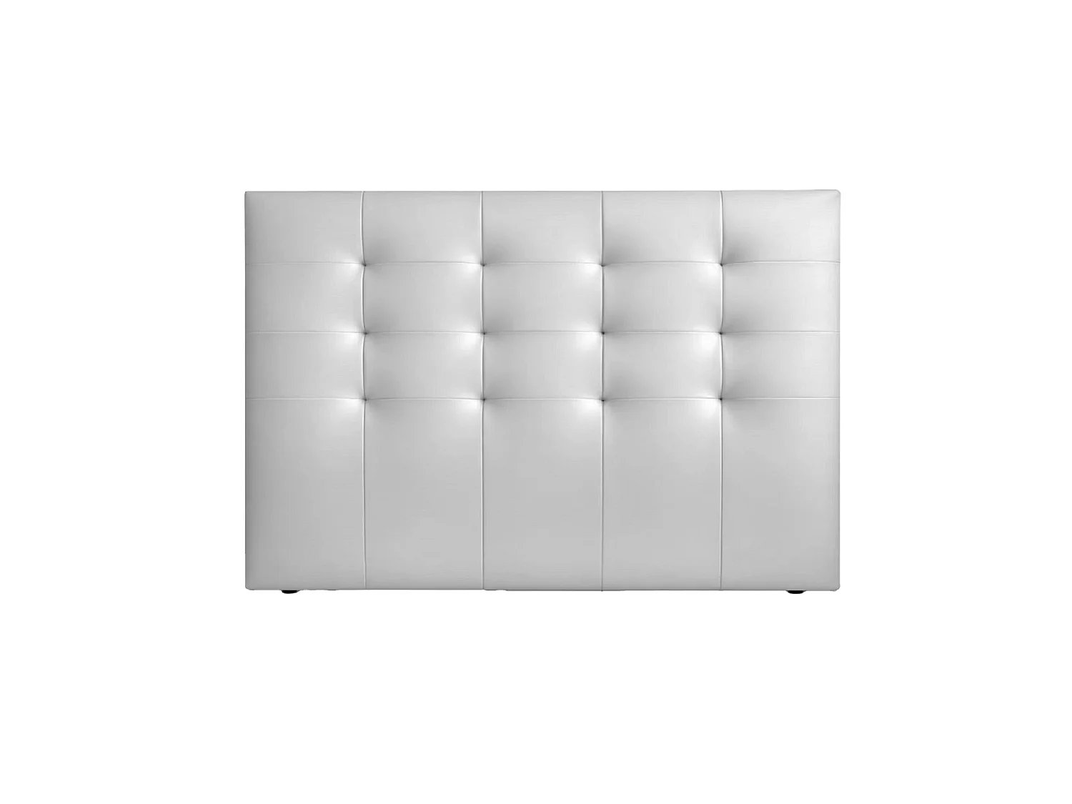 Cabecero de cama de 117x150x7 cm de plancha de madera y en polipiel en color blanco Olson