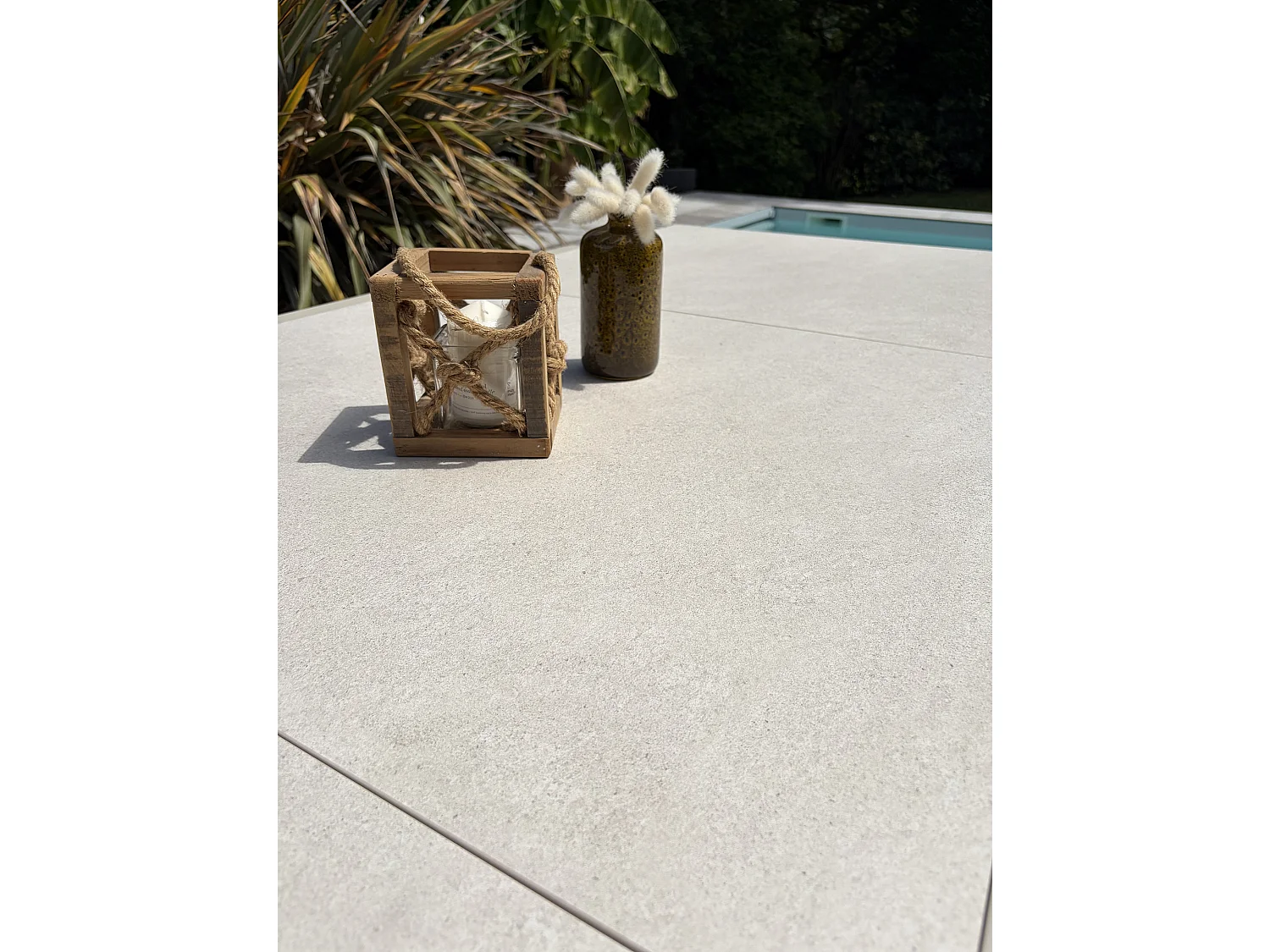 Table de jardin en aluminium et plateau sinterstone - KALIBO