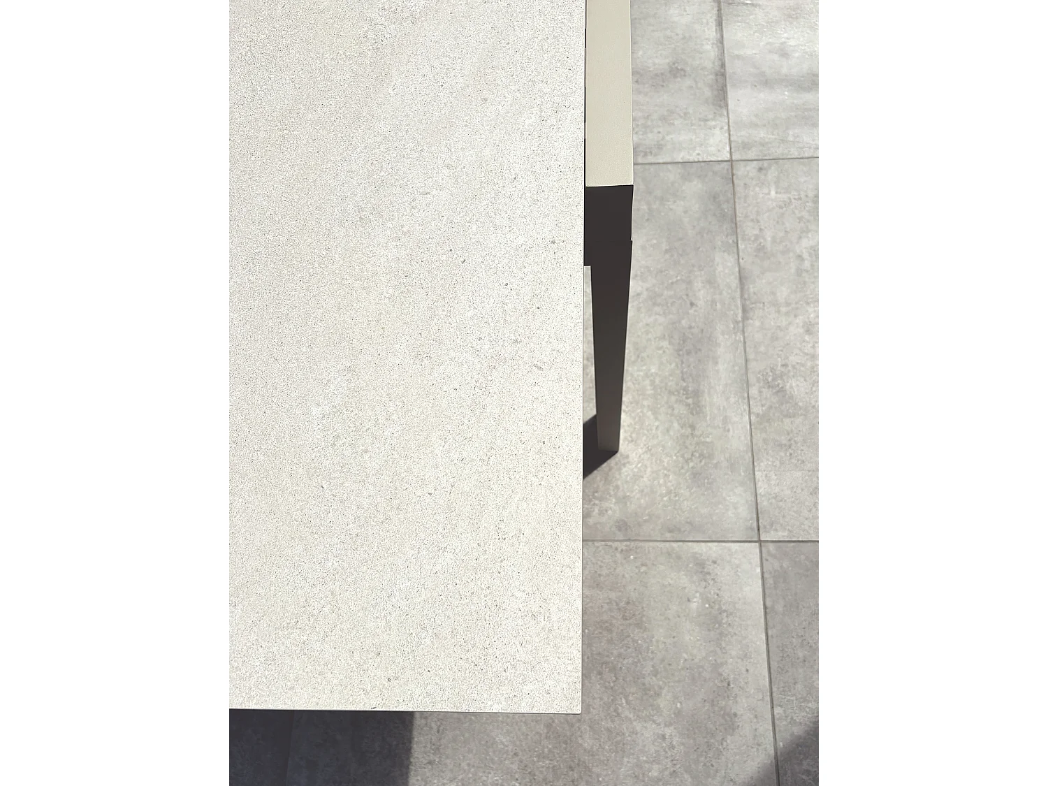 Table de jardin en aluminium et plateau sinterstone - KALIBO
