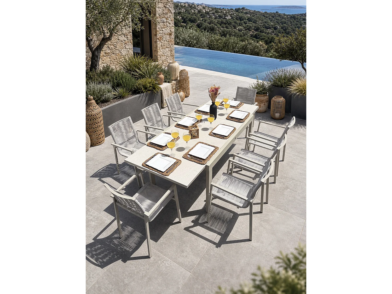 Ensemble repas de jardin 8 places - KALIBO