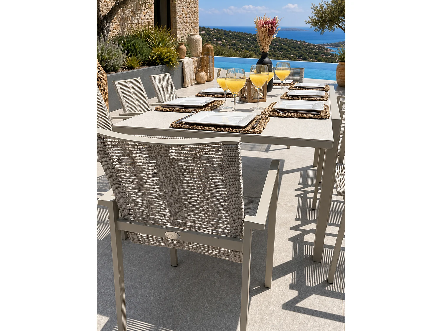 Ensemble repas de jardin 8 places - KALIBO