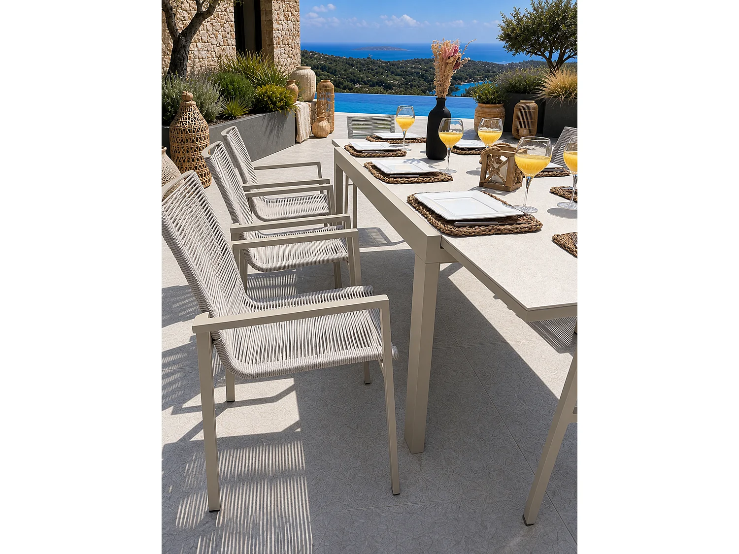 Ensemble repas de jardin 8 places - KALIBO