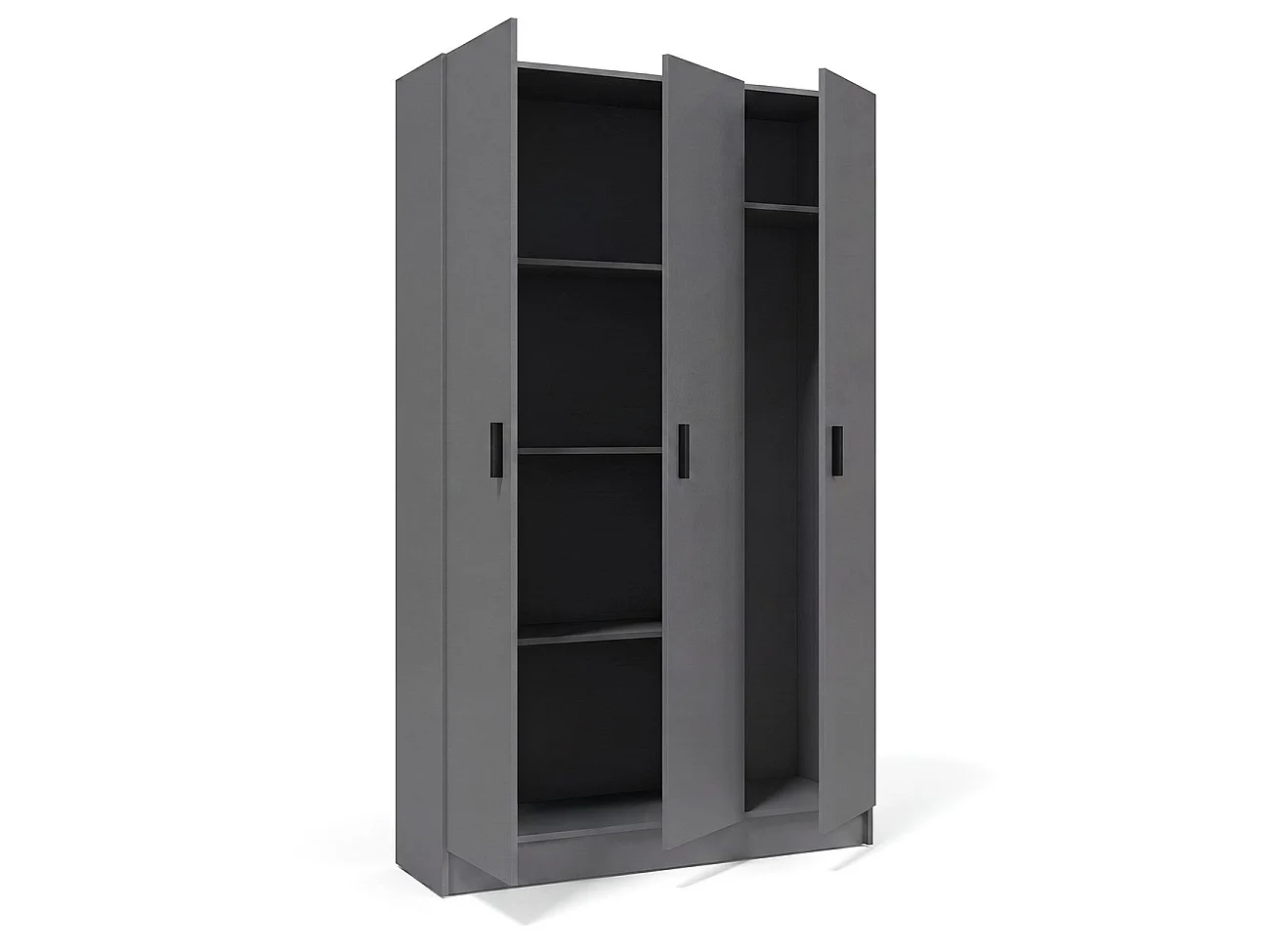 Roupeiro multiusos 110 de 3 portas Gris Grafito
