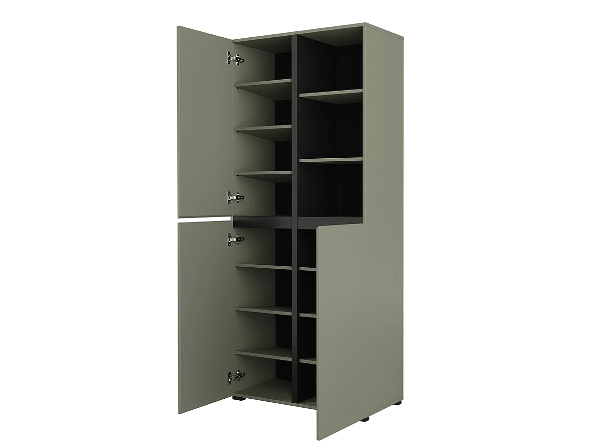 Lilia Green 3-Door Entryway Cabinet